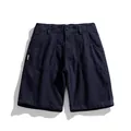 Pantalones cortos cargo retro para hombre de algodón de secado rápido, azul marino, holgados. - 29 / Bottoms / Azul