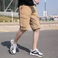 Pantalones cortos cargo caqui para hombre con múltiples bolsillos para el exterior - 30 / Bottoms / Caqui