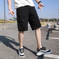 Pantalones cortos cargo negros para hombre con multibolsillos para la moda de verano - 30 / Bottoms / Negro