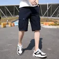 Short cargo homme bleu marine élégant avec poches multiples, vêtement d'été résistant - Bleu foncé