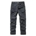 Premium men's tactical cargo pants in dark grey featuring multiple functional pockets - 3XL / Bottoms / Gray