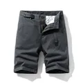 Men's premium techwear summer cargo shorts in dark grey color with an adjustable belt - 28 / Bottoms / Gray