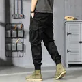 Pantalon cargo jogger noir classique pour hommes avec poches tactiques et poignets élastiques - 28 / Bas / Noir