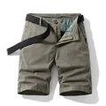 Pantaloncini cargo uomo verde oliva con motivo a scacchi, vestibilità estiva comoda - 28 / Pantaloni e gonne / Grigio