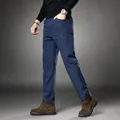 Men's tactical navy blue cargo pants with multiple utility pockets and relaxed casual fit - 3XL / Bottoms / Dark Blue