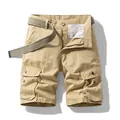 Short cargo kaki pour homme avec poches multiples et ceinture techwear - 29 / Bas / Kaki
