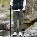 Durable green mountain style cargo pants with drawstring and multi-pockets - 28 / Bottoms / Army Green