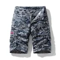 Men's grey digital camouflage BDU tactical cargo shorts for outdoor summer sports - 30 / Bottoms / Gray