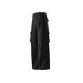 Men's loose straight black cargo pants with multiple pockets and stitch details - 29 / Bottoms / Black