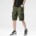 Pantalones cortos tipo cargo para hombre en color verde oliva - 28 / Bottoms / Verde Militar