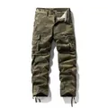 Pantalones cargo de camuflaje vintage para hombre con múltiples bolsillos - 38 / Bottoms / Caqui