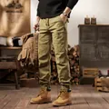 Men's olive cargo jogger pants featuring multi-pockets and a vintage outdoor look - 28 / Bottoms / Dark Khaki
