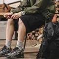 Premium black cotton cargo shorts for men featuring a relaxed straight-leg fit for casual wear - 29 / Bottoms / Black