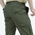 Men's lightweight quick-dry tactical cargo pants with multiple pockets in army green - M / Bottoms / Green