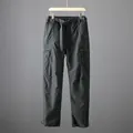Men's lightweight breathable quick-dry cargo pants with multiple pockets in dark grey - S [90-110 Jin] / Bottoms / Summer Thin Dark Gray