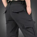 Herren Winter Outdoor Kletterhose mit warmem Fleecefutter und mehreren Taschen - M / Unterteile / Grau