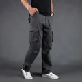 Durable grey cotton cargo pants for men featuring loose fit and six functional pockets - 29 / Bottoms / Gray