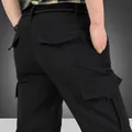Gefütterte Outdoor-Cargohose für Herren mit praktischen Taschen für den Winter - M / Unterteile / Schwarz