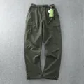 Loose fit men's olive green cargo pants featuring multi-pockets and an adjustable belt - S / Bottom (9019) / With Belt And Hem Drawstring / Quick-dry Thin Army Green