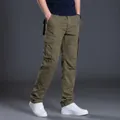 Herren Cargo-Hose in Militärgrün mit mehreren Taschen für Frühling und Herbst - 2XL / Unterteile / Klettverschluss Mittelschwer / Militärgelb