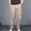 Men's khaki convertible hiking cargo pants with multi-pockets and detachable legs - M / Bottoms / Khaki