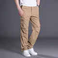 Men's lightweight khaki cargo pants featuring multi-pockets, ideal for the summer season - S / Bottoms / Summer Khaki