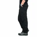 Gefütterte Herren Cargo-Hose für Herbst und Winter, warm, bequem und ideal für draußen - M / Unterteil (9019 Thermohose) / Schwarz