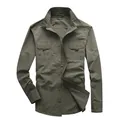 Professioneel heren outdoor sneldrogend tactisch cargo shirt met lange mouwen olijfgroen - M / Tops / Lange Mouw Legergroen