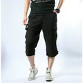 Premium loose black men's cargo shorts featuring multi-pocket design for outdoor leisure - S / Bottoms / Black