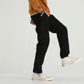 Men's black cargo pants featuring multiple pockets and warm winter fleece lining - 3XL / Bottoms / Winter Fleece Black