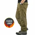 Herren Winter-Cargohose mit Fleece-Futter in Armeegrün für taktische Outdoor-Einsätze - M / Unterteil (9019 Thermohose) / Camel