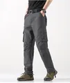 Pantalón cargo de exterior para hombre con bolsillos 3D funcionales y diseño recto - 29 / Bottoms / Gris