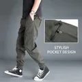 High-quality men's lightweight quick-dry cargo joggers featuring a stylish multi-pocket design - 4XL / Bottoms / Summer Lightweight / Army Green
