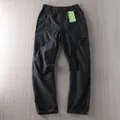 Detailed full view of black waterproof outdoor cargo pants featuring multiple utility pockets - S (90-105kg) / Bottoms / Spring/Autumn Thin Style / Black