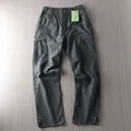 Men's waterproof quick-dry cargo pants with multi-pockets and drawstring cuffs - 2XL / Bottoms / Gray