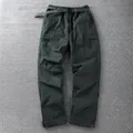 Dark grey men's waterproof windproof outdoor softshell pants with warm fleece lining - M (105-120斤) / Bottoms / Gray (Fleece Lined & Thickened)
