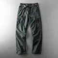 Men's professional outdoor tactical cargo pants with warm fleece lining in dark grey - M (52.5-60kg) / Bottoms / Fleece Lined Style / Gray