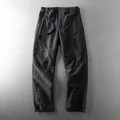 Men's black waterproof tactical cargo pants with warm fleece lining for hiking - M (52.5-60kg) / Bottoms / Fleece Lined Style / Black