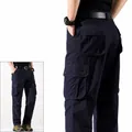 Herren Outdoor Cargohose in Dunkelblau mit mehreren Taschen und geradem Schnitt - Marineblau