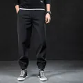 Pantalon cargo décontracté noir pour homme pour le printemps et l'automne, coupe ample - M / Bas / Printemps/Automne Mi-épais (non doublé polaire) / Noir