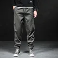 Men's olive green casual cargo pants, spring autumn style, non-fleece loose fit joggers - M / Bottoms / Spring/Autumn Mid-thick (Not Fleece Lined) / Army Green