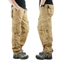 Robuste Outdoor-Cargo-Hose für Herren aus Baumwolle mit vielen Taschen in Khakifarbe - 38 / Khaki (Unterteil)