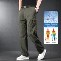 Atmungsaktive Herren Cargo-Hose aus Eisseide in Olivgrün für Sommer-Wandern und Trekking - M / Unterteile / Armeegrün