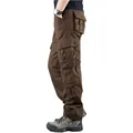 Strapazierfähige Outdoor-Cargohose für Herren mit vielen Taschen, Baumwolle, Braun - 38 / Kaffeebraun (Unterteil)