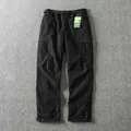 Black windproof softshell cargo pants for men with straight leg design - S (90-105kg) / Bottoms / Fleece Lined / Black