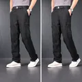 Set of two black men's lightweight quick-dry breathable ice silk tactical cargo pants - M / Bottoms / 2 Pieces/Pack / Black