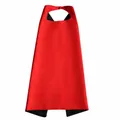 Vibrant red and black double-layer satin cape for children's Halloween cosplay costume - 140x90cm / Tops / Red + Black