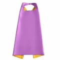 Lila und gelber doppellagiger Satin-Superheldenumhang für Kinder Halloween-Cosplay - 70x70cm / Oberteile / Lila+Gelb