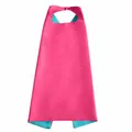 Capa de superhéroe de satén rosa y azul de doble capa con velcro para niños y niñas - 70x70cm / Tops / Rosa rojo+Azul cielo