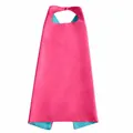 Leuchtend rosa-blaue doppellagige Kinder-Satin-Superhelden-Umhang mit Klettverschluss - 70x70cm / Oberteile / Rosarot+Himmelblau